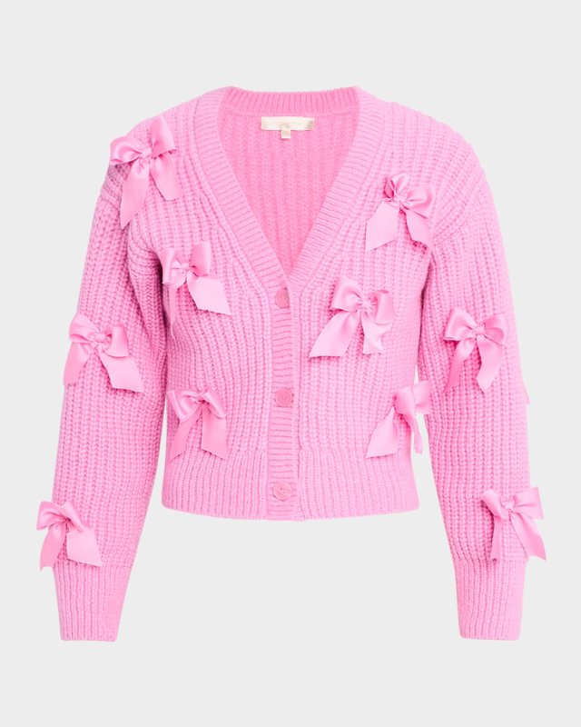 Ashtan Alpaca Bow-Embellished Cardigan